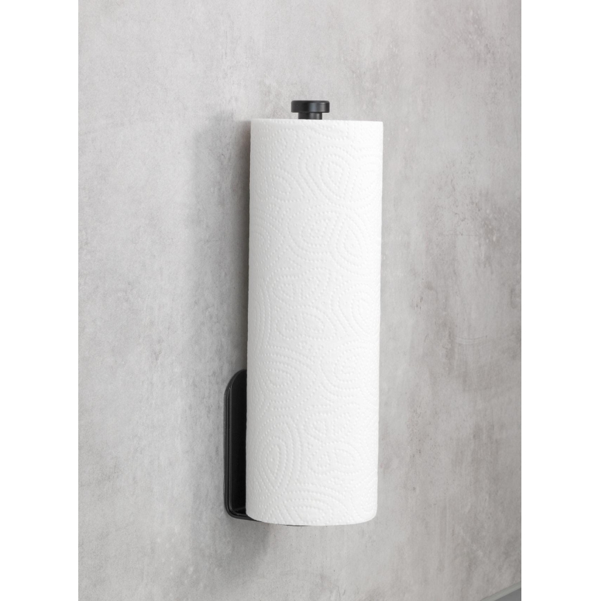 WENKO 53214100 - Suporte para rolo NIO 27,5x7 cm preto