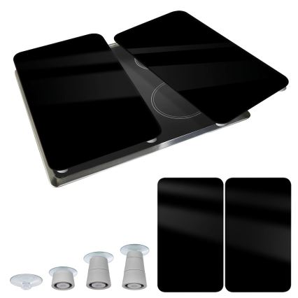 WENKO 53898100 - Placa de cobertura 52x30 cm preta/cinzenta/transparente