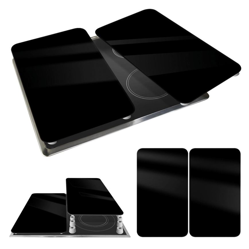 WENKO 53898100 - Placa de cobertura 52x30 cm preta/cinzenta/transparente