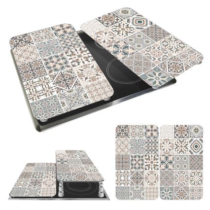 WENKO 53904100 - Tampa para placa de fogão 30x52 cm multicolorida/cinzenta/transparente