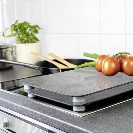 WENKO 53906100 - Tampa para placa de cozinha 30x52 cm cinzento/transparente