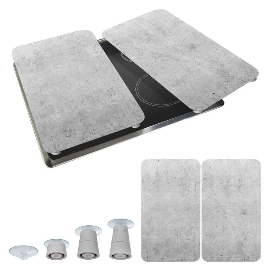 WENKO 53906100 - Tampa para placa de cozinha 30x52 cm cinzento/transparente