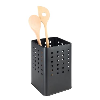 WENKO 54017100 - Suporte para talheres SILIO 11,5x16,5 cm preto