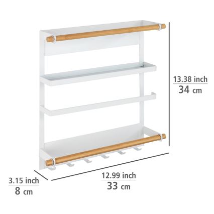 WENKO 54113100 - Organizador MAGNA 33x34 cm branco/marrom/preto