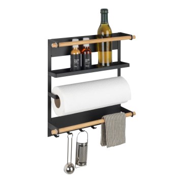 WENKO 54114100 - Organizador MAGNA 33x34 cm preto/castanho