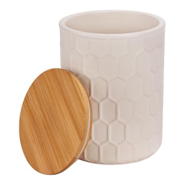 WENKO 54222100 - Caixa MAYA 13x17 cm branca/marrom