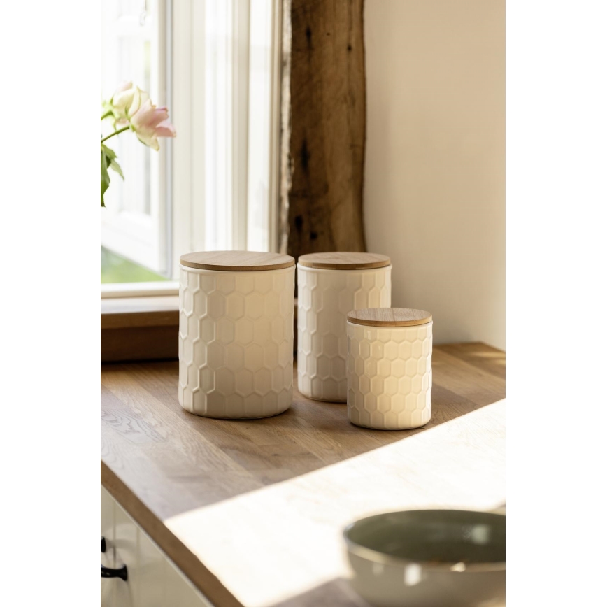 WENKO 54222100 - Caixa MAYA 13x17 cm branca/marrom