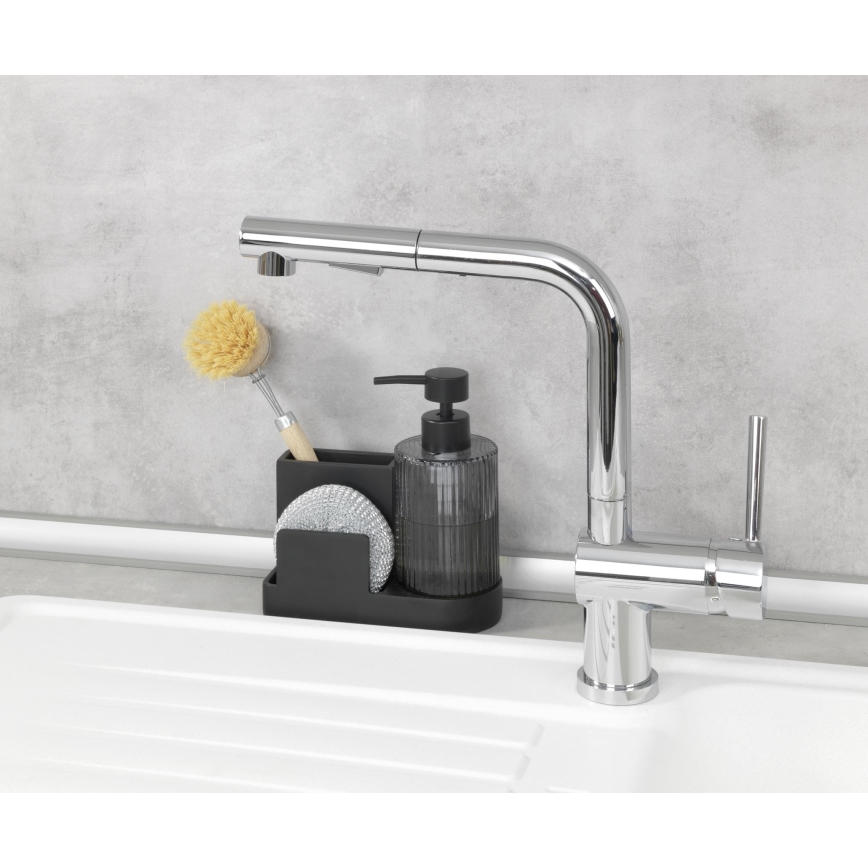 WENKO 54654100 - Organizador PINA 16x17 cm preto