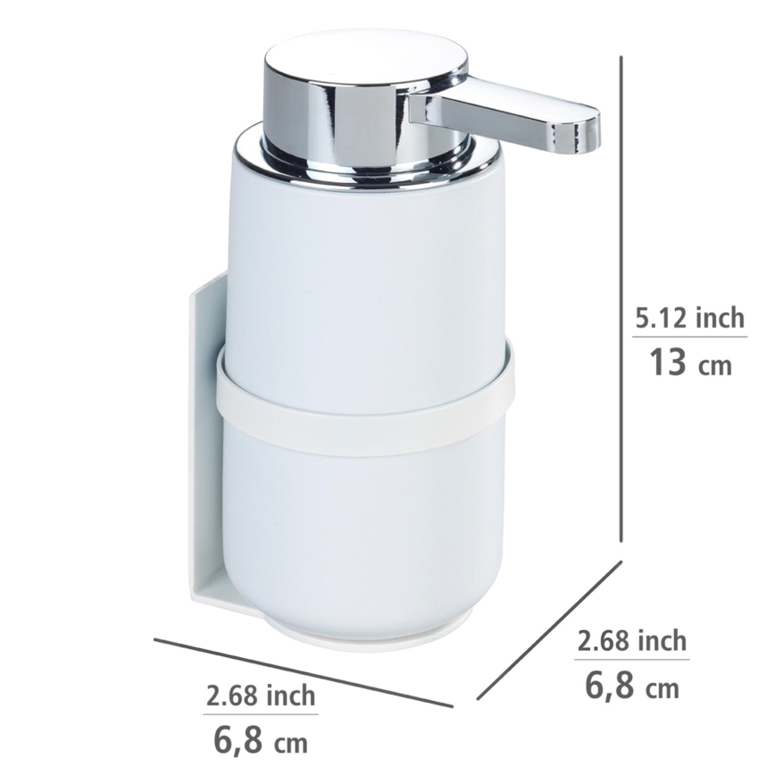 WENKO 54655100 - Dispensador de sabão WOYA 250 ml branco / cromo brilhante