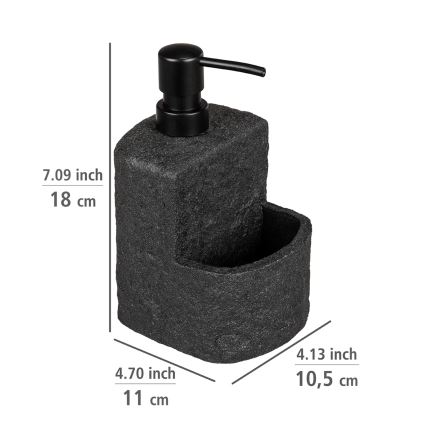 WENKO 54667100 - Dispensador de sabão FESTIVAL 10,5x18 cm preto