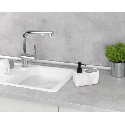 WENKO 54668100 - Dispensador de sabão RESA 14,5x14,3 cm branco/preto