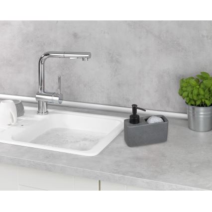 WENKO 54669100 - Dispensador de sabão RESA 14,5x14,3 cm cinzento/preto