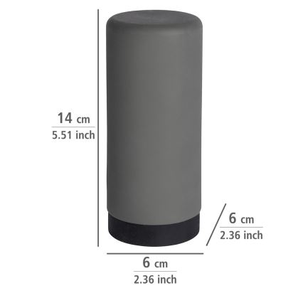 WENKO 54680100 - Dispensador EASY SQUEEZ-E 6x14 cm cinzento/preto