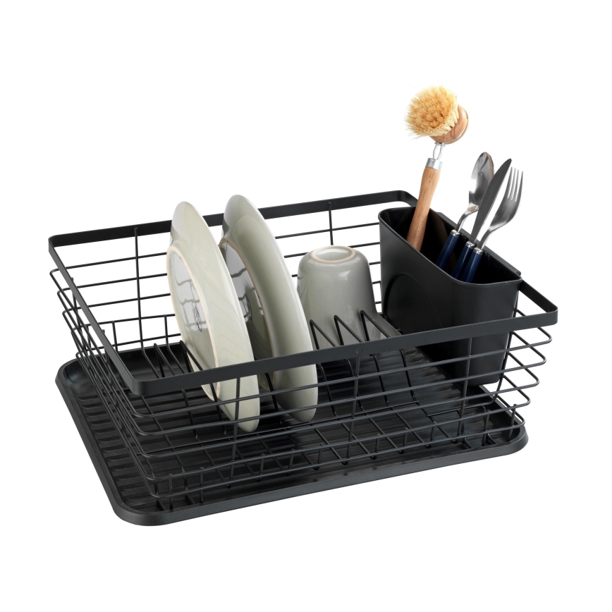 WENKO 54766100 - Escorredor de loiça BLACK OUTDOOR KITCHEN 36x30 cm preto/preto