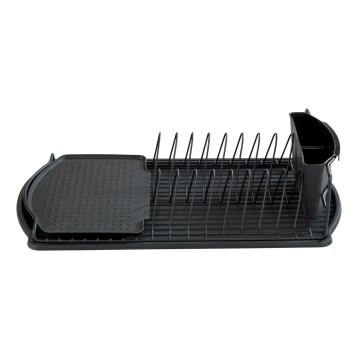 WENKO 54767100 - Escorredor BASIC 47,5 x 26,5 cm, preto