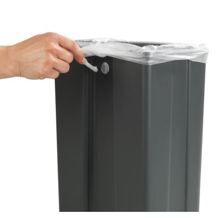 WENKO 54903100 - Cesto para fixar na porta 26 x 36,5 cm cinzento/prateado