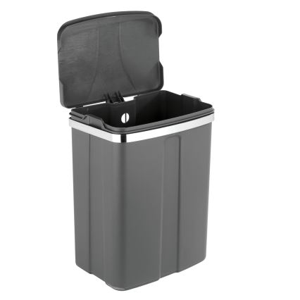 WENKO 54903100 - Cesto para fixar na porta 26 x 36,5 cm cinzento/prateado