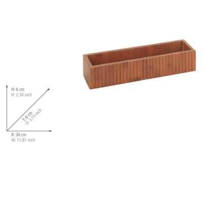 WENKO 54942100 - Frascos para especiarias MERA 30x8 cm castanhos