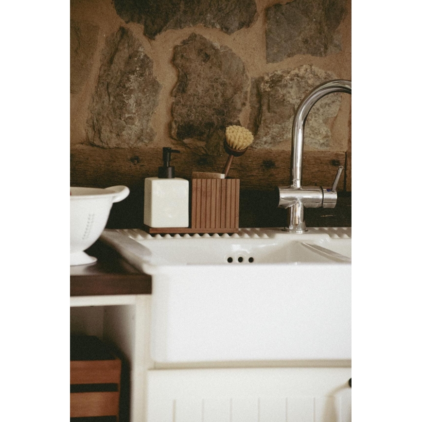 WENKO 54944100 - Dispensador de sabão MERA 18,5 x 17 cm castanho