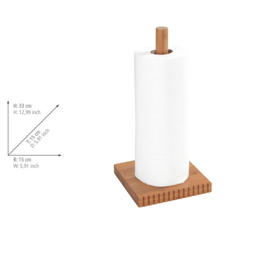 WENKO 54946100 - Suporte para rolos MERA 15x33 cm castanho
