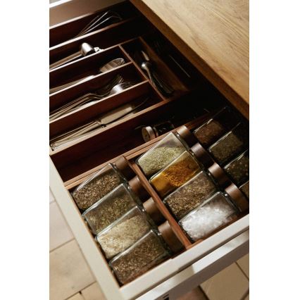 WENKO 54950100 - Organizador de especiarias ANNI 38x20 cm castanho