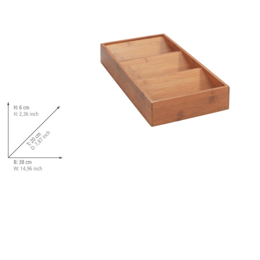 WENKO 54950100 - Organizador de especiarias ANNI 38x20 cm castanho