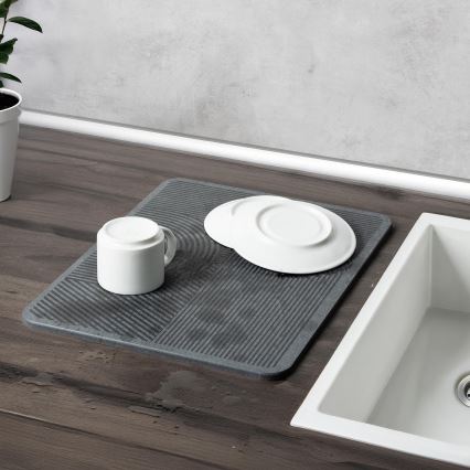 WENKO 54955100 - Tapete de secagem DAMON 40x30 cm diatomita/cinzento