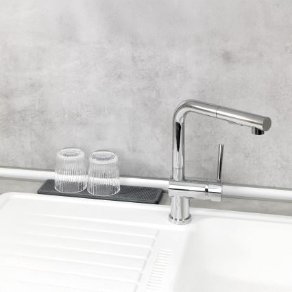 WENKO 54957100 - Tapete escorredor DAMON 30x8 cm cinzento