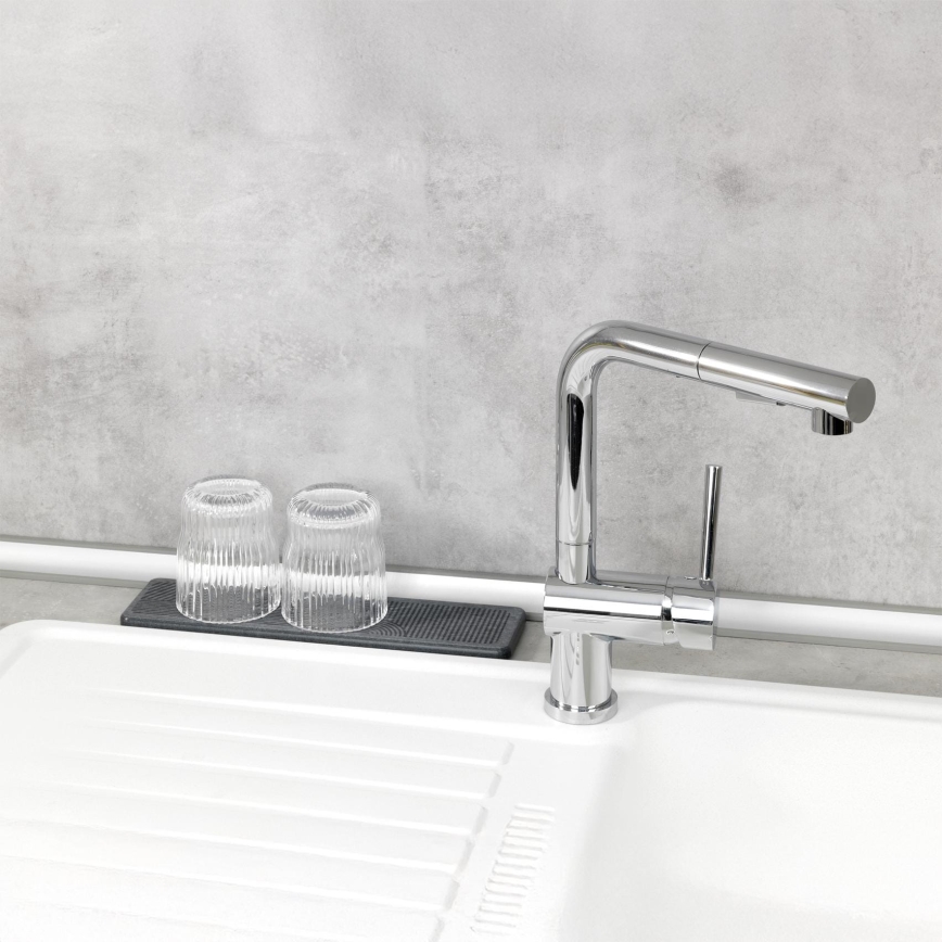 WENKO 54957100 - Tapete escorredor DAMON 30x8 cm cinzento