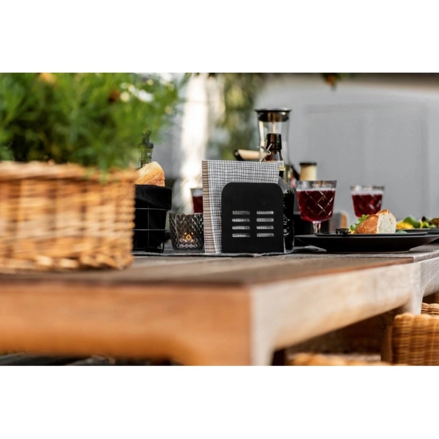 WENKO 55025100-Suporte para guardanapos BLACK OUTDOOR KITCHEN 15x12,5 cm preto