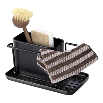 WENKO 55078100 - Organizador BLACK OUTDOOR KITCHEN 21x12 cm inox/preto