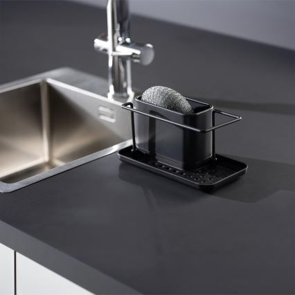 WENKO 55078100 - Organizador BLACK OUTDOOR KITCHEN 21x12 cm inox/preto