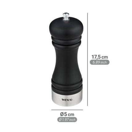 WENKO 55083100-Moedor de pimenta BLACK OUTDOOR KITCHEN 5x17,5 cm preto/branco