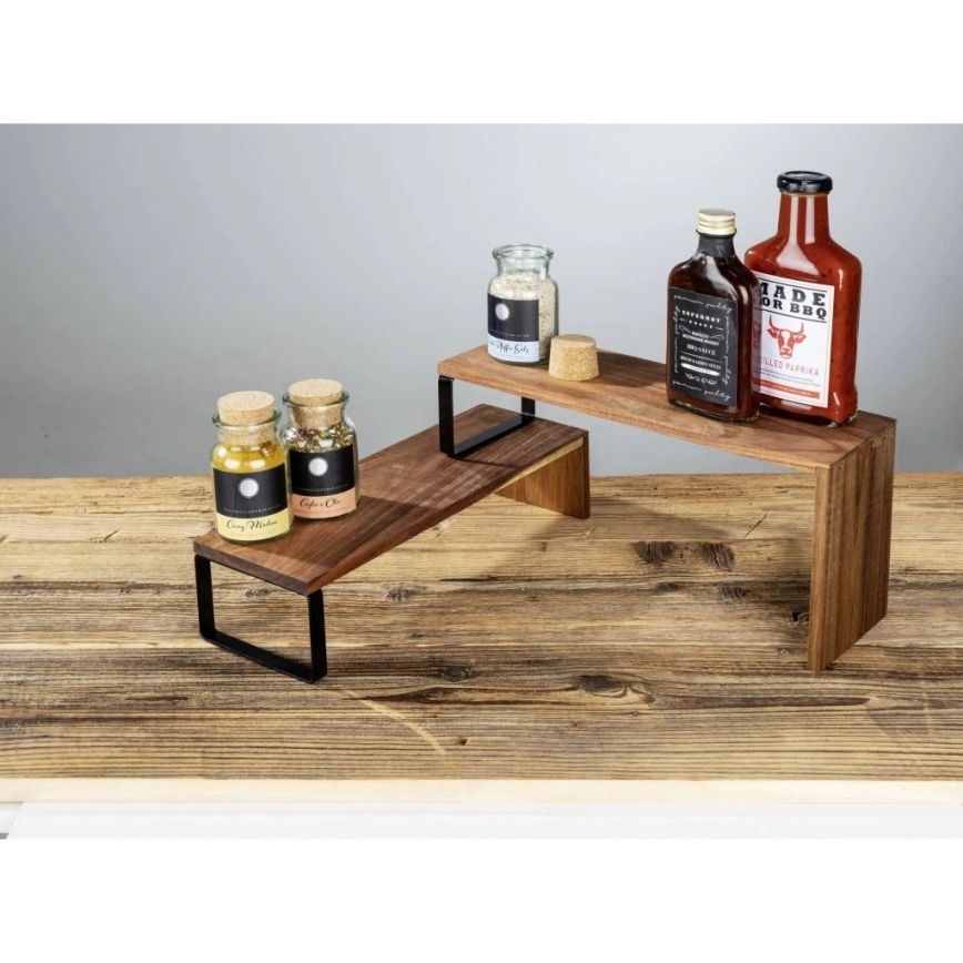 WENKO 55097100 - Prateleira BLACK OUTDOOR KITCHEN 36x16 cm castanho/preto