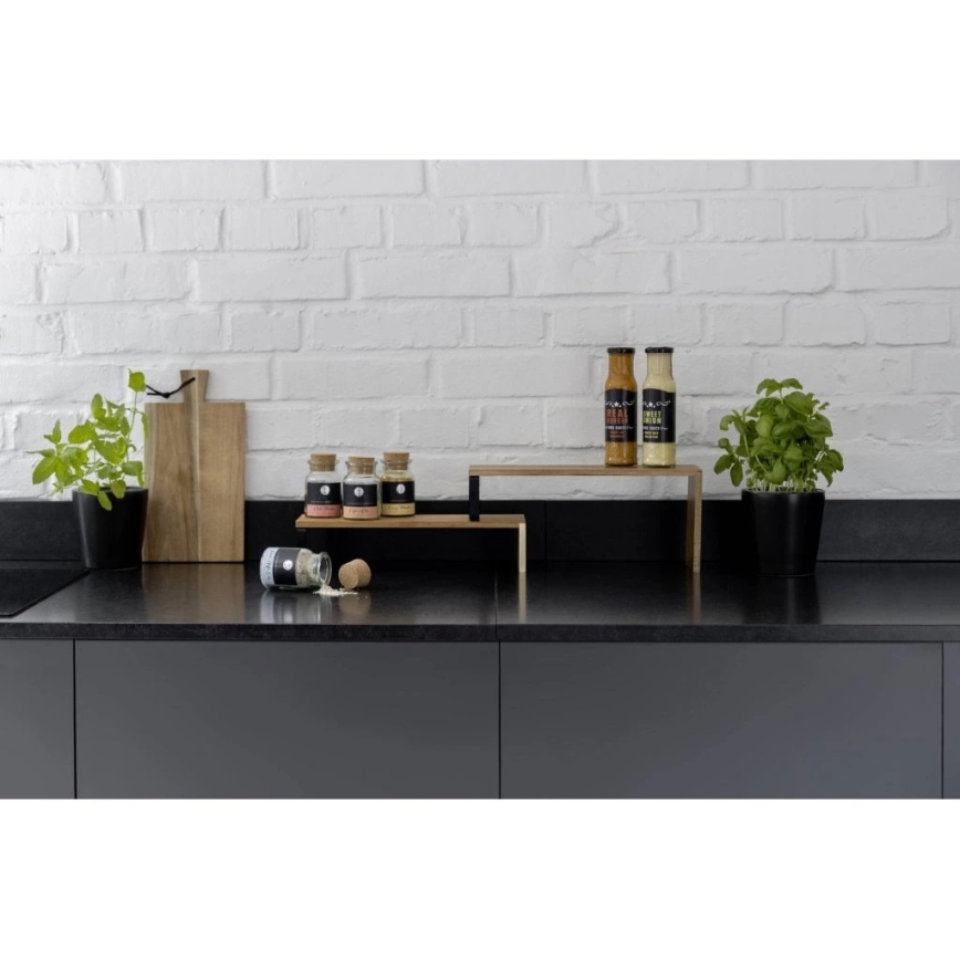 WENKO 55097100 - Prateleira BLACK OUTDOOR KITCHEN 36x16 cm castanho/preto