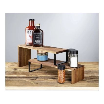 WENKO 55097100 - Prateleira BLACK OUTDOOR KITCHEN 36x16 cm castanho/preto