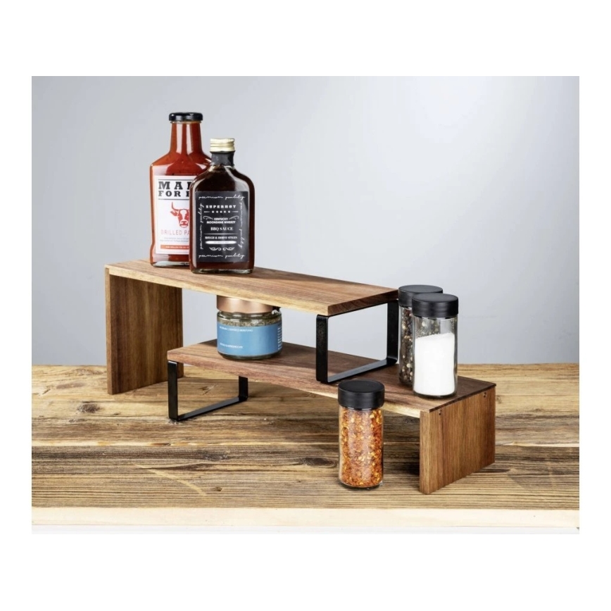 WENKO 55097100 - Prateleira BLACK OUTDOOR KITCHEN 36x16 cm castanho/preto