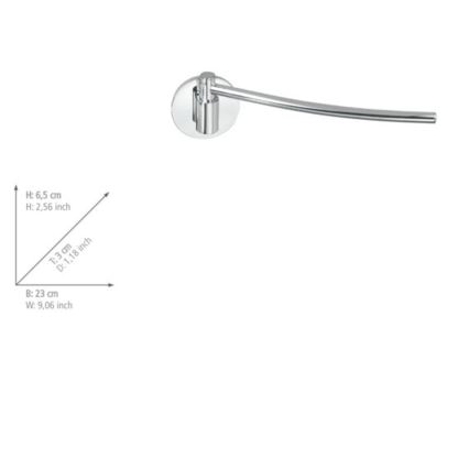 WENKO 5639100 - Suporte para rolo de papel TURBO-LOC KÜCHE 23x6,5 cm aço inoxidável/prateado