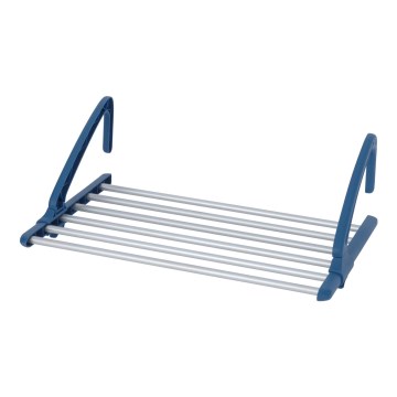 WENKO 63005800 - Estendal de roupa 37,5x21 cm aço inoxidável/prateado/azul