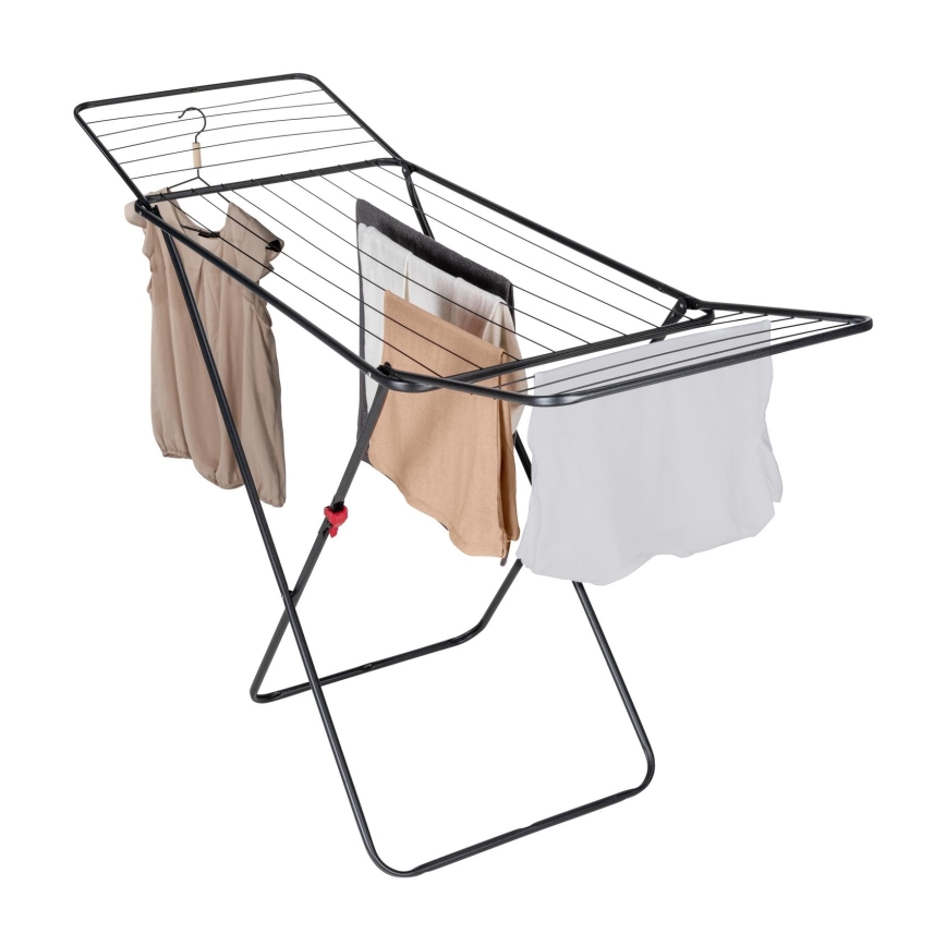 WENKO 63015100 - Estendal de roupa CHAMPION 170x98 cm preto