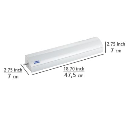 WENKO 63025100 - Estendal compacto 47,5 x 7 cm, branco