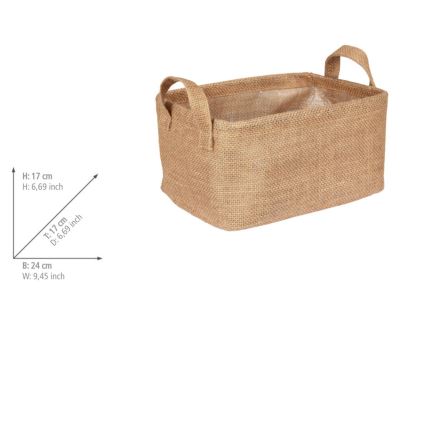 WENKO 64471100 - Cesto JUNA 24x17 cm castanho