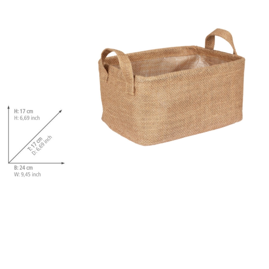 WENKO 64471100 - Cesto JUNA 24x17 cm castanho