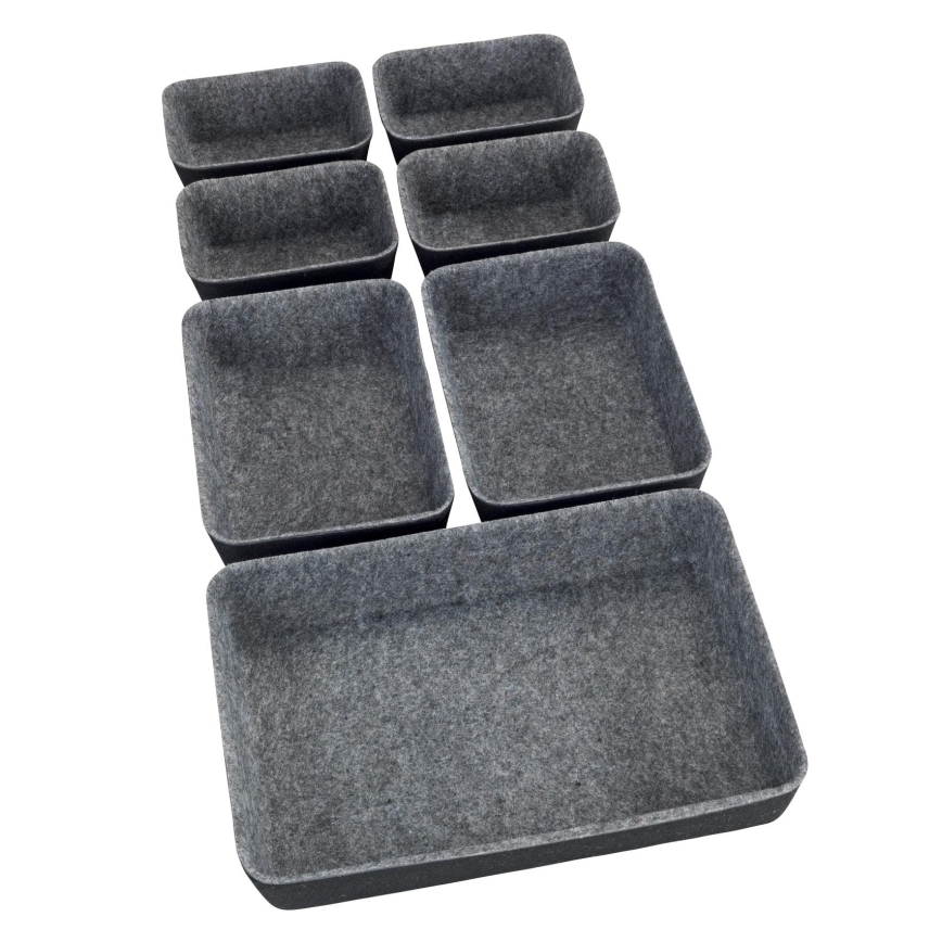 WENKO 64502100 - Organizador de gaveta FELT 28,5x20 cm cinzento