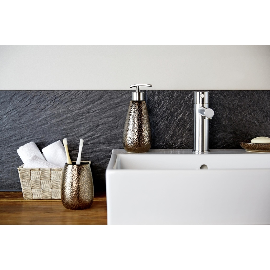 WENKO 69109800 - Conjunto para casa de banho MARRAKESH 12,5x41 cm castanho