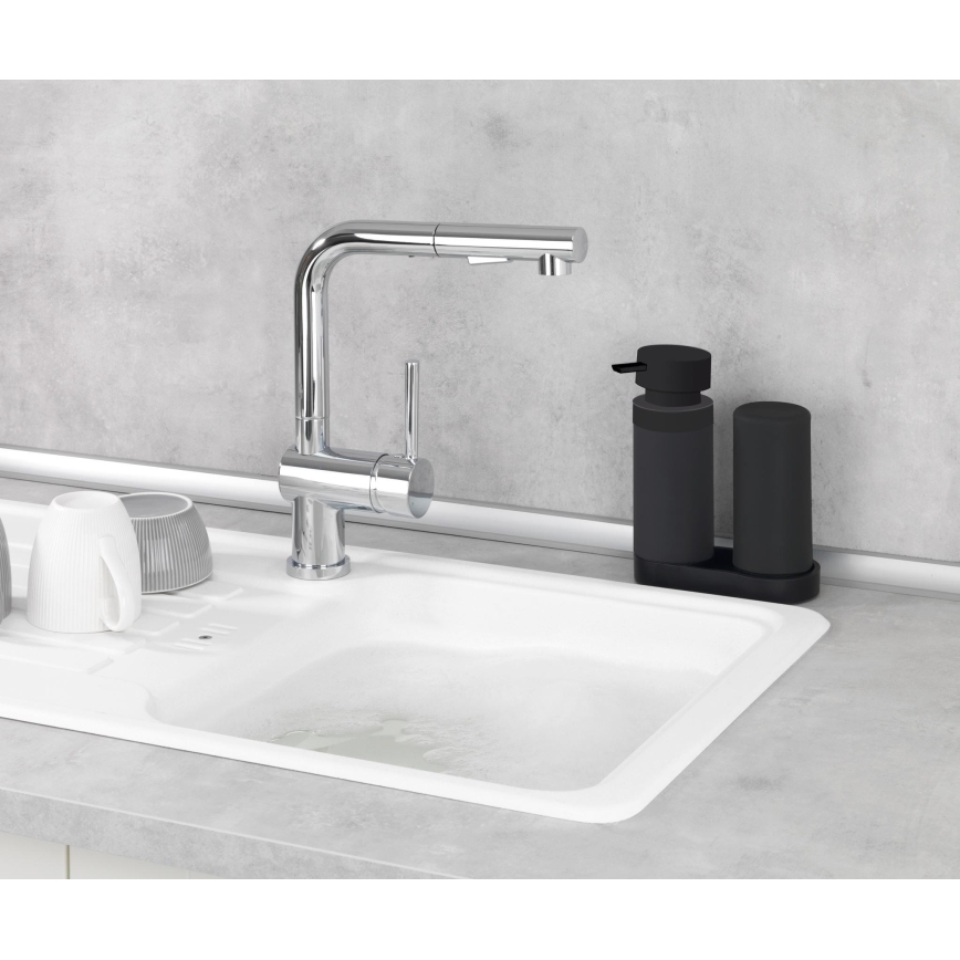 WENKO 69753800 - Organizador EASY SQUEEZ-E 15x18 cm preto