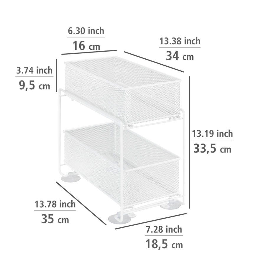WENKO 69769800 - Suporte GIOMA 35 x 33,5 cm branco