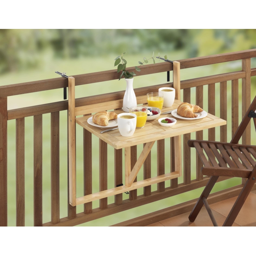 WENKO 69806800 - Mesa WAIKIKI 64x65 cm branco/castanho