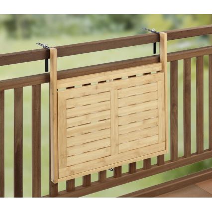 WENKO 69806800 - Mesa WAIKIKI 64x65 cm branco/castanho