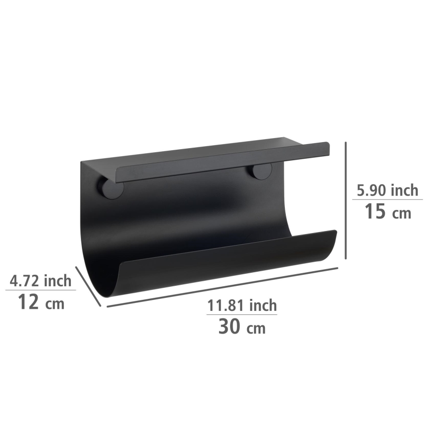 WENKO 71144800 - Suporte para rolo JET 30x15 cm preto